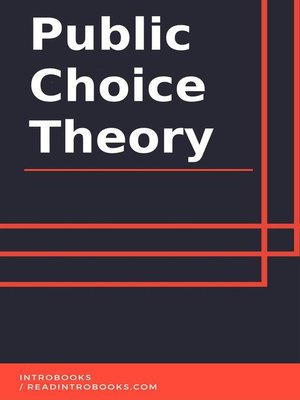 cover image of Public Choice Theory